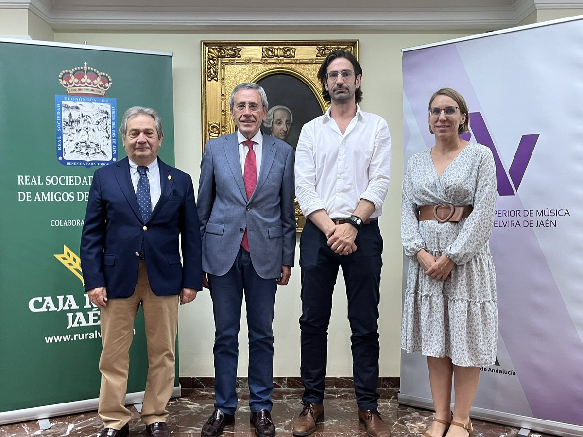 rseapjaen's tweet photo. Seguimos aumentando la colaboración en pro de la cultura de Jaén, en este caso con la nueva firma de colaboración con el Conservatorio Superio de Música Andrés de Vandelvira de Jaén. https://t.co/TfLtqrJgCA