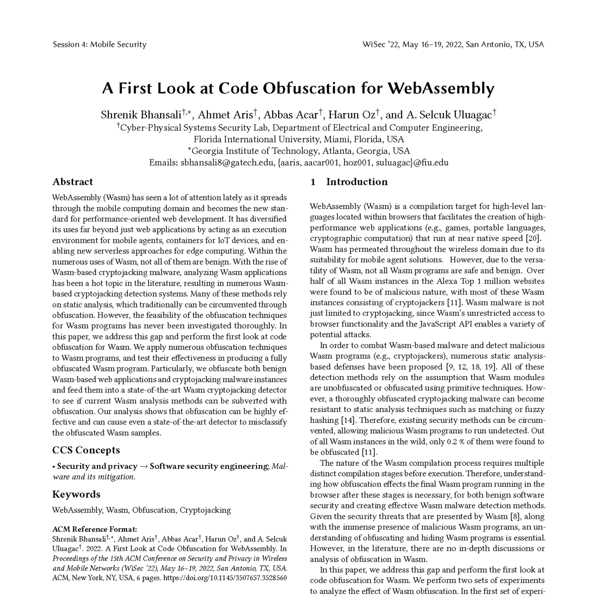 acm_wisec's tweet photo. Preview of papers in Session 4 (Mobile Security). https://t.co/qcGvQnseQ8