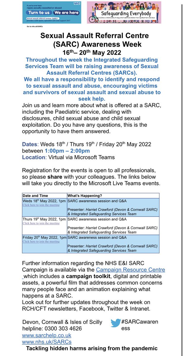 Send us a DM if you’d like to join our awareness events and we’ll send you a link #sarcawareness #sexualassault #seekhelp