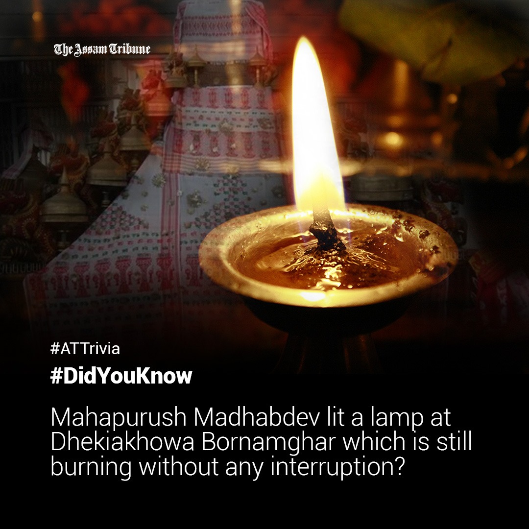assamtribuneoff's tweet photo. (2/2)
The priests of the Namghar religiously re-fuel the earthen lamp to keep it burning continuously.
#TheAssamTribune #MahapurushMadhavdeva #ATTrivia https://t.co/wqMbvvy2yN