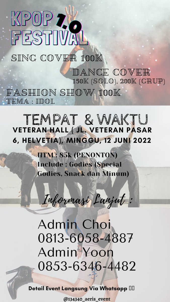 kpopedit10n's tweet photo. Hi Twitter please do your magic ✨
.
Kangen ngak sih sama event KPOP yang ada Dance Cover, Sing Cover, Fashion Show dan Bazar Makan Korea,,,
.
Kali ini Sumatera Utara/Medan hadir buat kamu yang kangen nge-event dan nonton para KPop buat cover Lagu Idol kalian
.
-cont https://t.co/Zn5Ym6sW4O