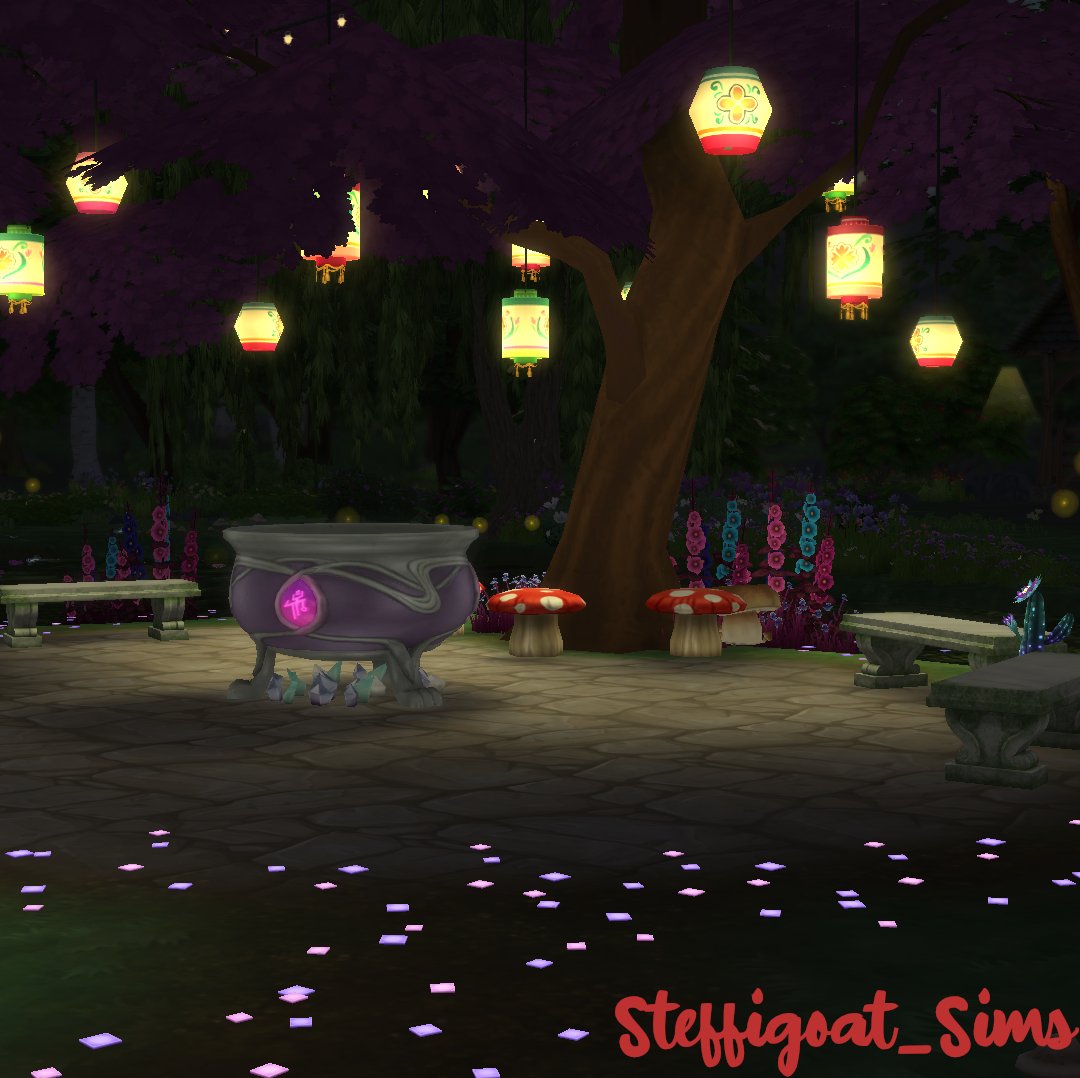 steffigoat_sims's tweet photo. I made this glowy Witches Swamp Cabin Live on stream last week! #TheSims4 #ShowUsYourBuilds #thesimscommunity https://t.co/DNg51lvzhL