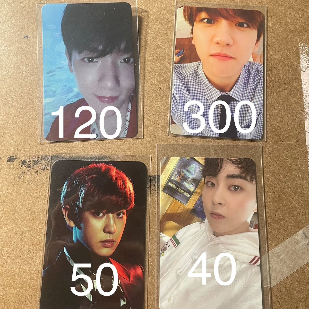 ruknongbaek's tweet photo. การ์ดแบคฮยอน ชานยอล ซิ่วหมิน (ราคาในภาพ + ค่าส่ง 30) #ตลาดนัดexo https://t.co/ouCgRiJ2E8