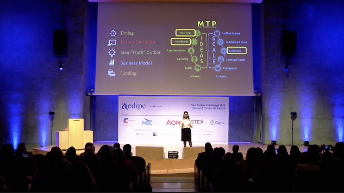 AedipeCatalunya's tweet photo. #MariaFernandaGonzalez de @fregata_space apunta la importancia del #timing, equipo, idea, #motivación y modelo de negocio en una #startup.

Foro @AedipeCatalunya #LiderazgoDisruptivo https://t.co/4Gi6E9gz40