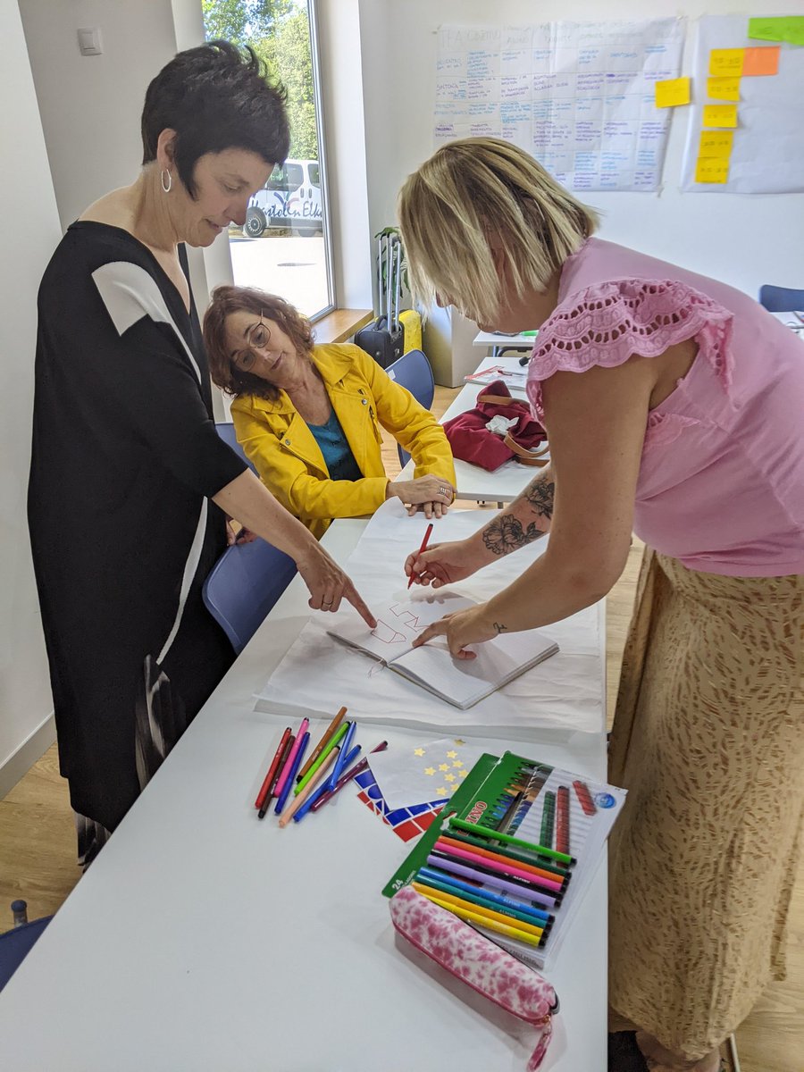 xaragay's tweet photo. Ayer y hoy en la Federación de Ikastolas profundizando en la transformación educativa en base a la metodología #RIEDUSIS @NafarIkastolak @EHIkastolak @seaskaikastola @jonquerarno https://t.co/3WE0BEcvY3 https://t.co/OXZso2wHnX