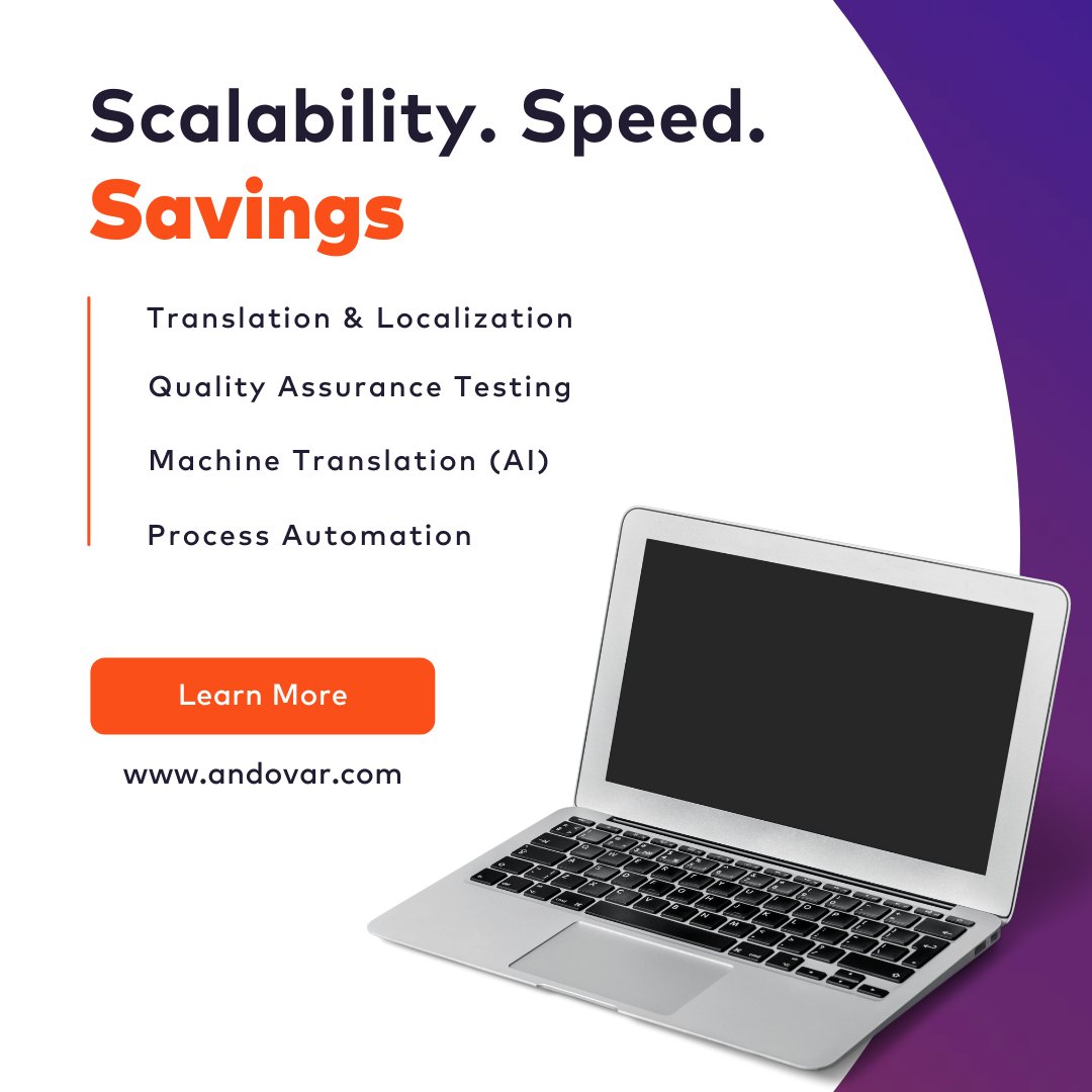 andovarglobal's tweet image. 💡Platforms, tools, innovative AI and machine learning technology enable us to deliver solutions which address global challenges and help meet client goals.

Contact us at 📨info@andovar.com for a complimentary quote!

#LocalizationTechnology 
#Language #Automation