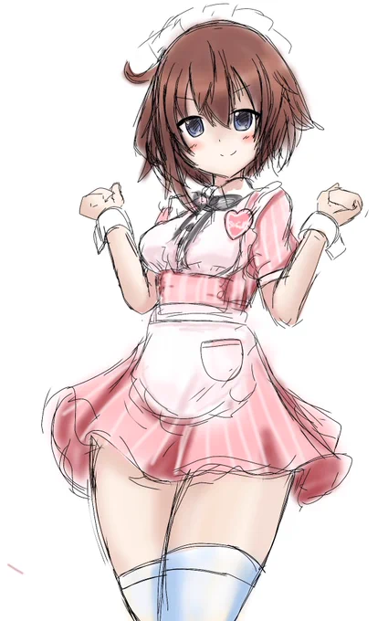 パテの硬化を待ってる間にすぐみちゃん描いてた #アリスギアお絵かき 