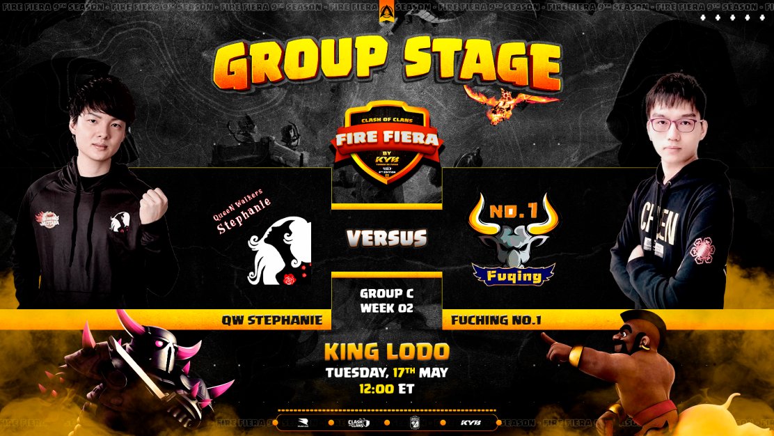 KingLoDo3's tweet photo. ⚔️@FireFiera⚔️
📣Group Stage - Week 2
@QW_coc 🆚 @FuChingCoC
📆17-05-2022 ⏰18:00 CEST
🎥https://t.co/4TzSvhqGgt 🇮🇹🇪🇺
#FireFiera #MatchDay #ClashOfClans https://t.co/US9cEx95yj