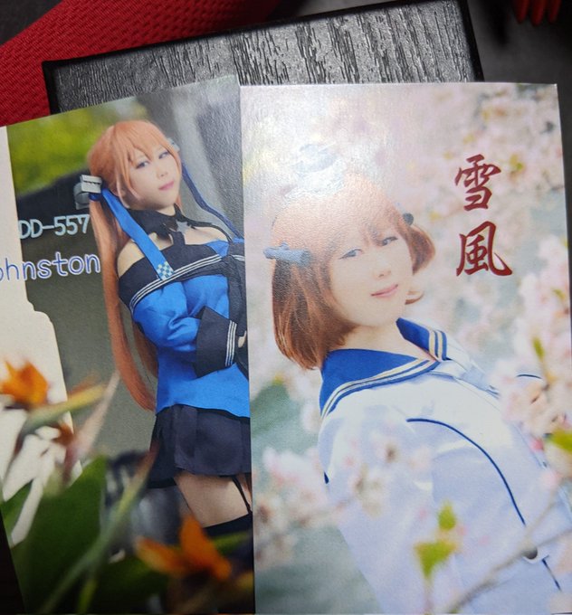 @hinafrom_1339 妃奈さん神戸ではおつかれさまでした。朝雲チャンが歩き回ってるのをちょくちょく見てて声かけるタイミングを見失ってたけど最後でお話できて良かった…!名刺フレッチャーだけかと思ったら裏面はジョンだし大和雪風もいて嬉しい😳 