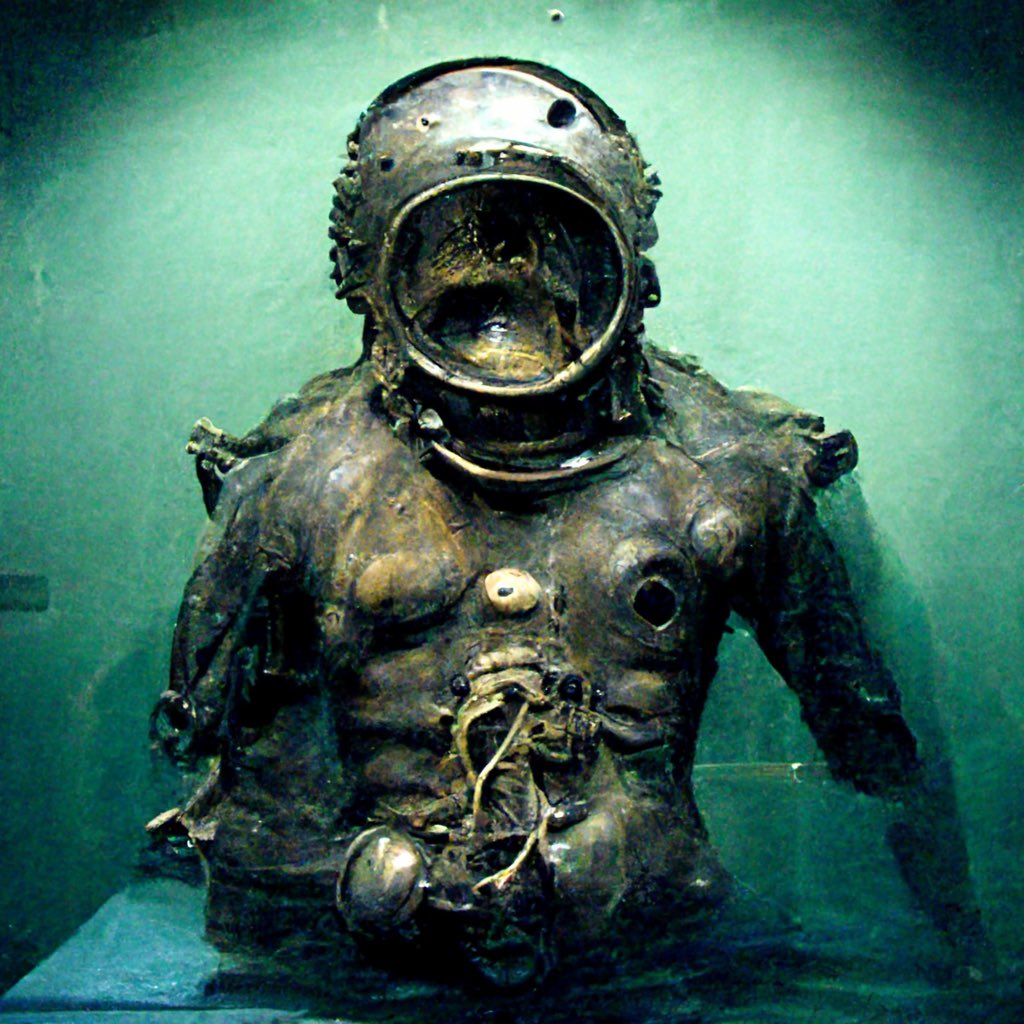 Underwater Crew 2/3

#wreck #diving #horror #midjourney #AIart