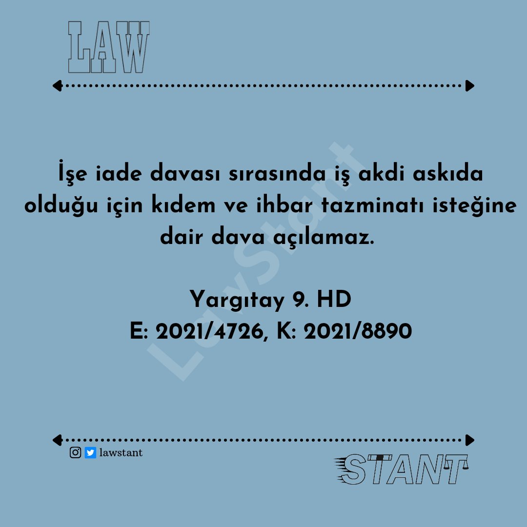 Kıdem ve ihbar tazminatına ilişkin Yargıtay kararı 👇