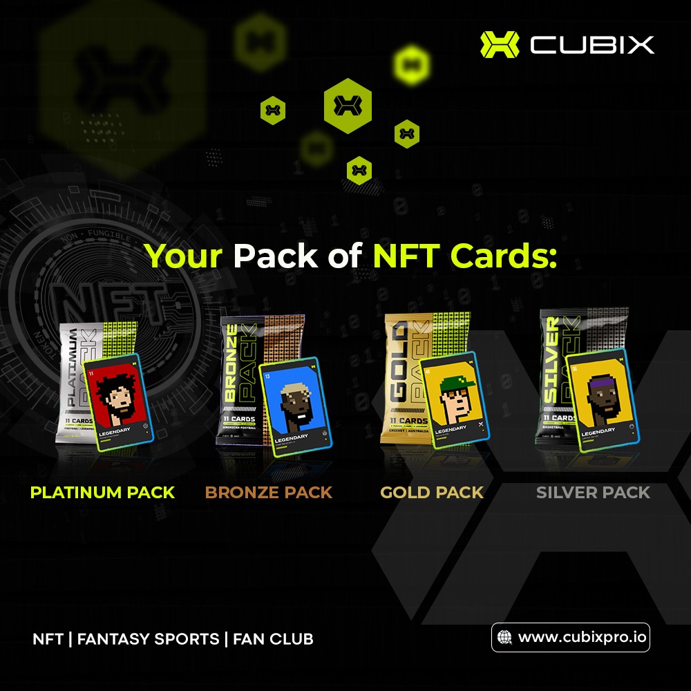 cubix_world's tweet photo. 🔥🤑This is what you get inside your NFT packs.💯🤙
For more info check out the following links:
🔗Website: https://t.co/siUHUjphqv
↗️Telegram: https://t.co/dtS28CfF9A
#NFTs #NFTgame #nonfungibletokens #FantasySports #fantasygame #sports #blockchain #cubixpro #token https://t.co/RvDomNm3Ld