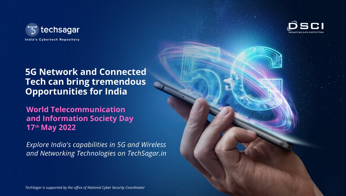 TechSagar_DSCI's tweet photo. 5G poses as a gamechanger in India that will rapidly shape Industry 4.0 by uniting people to impact &amp; transform lives. Visit our user-friendly Cybertech database to identify Indian entities working across #5G &amp; #Telecommunications 
https://t.co/4wYW5QtFp4 
#DiscoverWithTechSagar https://t.co/NAoWEB0q9z