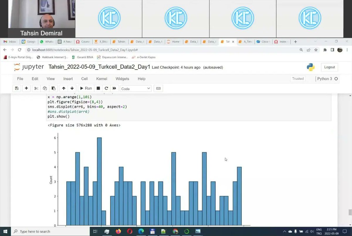 KnowledgeClubTR's tweet photo. 9-11-13 Mayıs 2022  tarihlerinde Turkcell için DevOps Guru'larımızdan Tahsin Demiral hocamız ile birlikte düzenlemiş olduğumuz Python For Advanced Data Science eğitimimizi başarıyla tamamladık.

#Turkcell #DataScience #numpy #ndarray #CreatingArrays #Indexing https://t.co/CETBJZmpaP