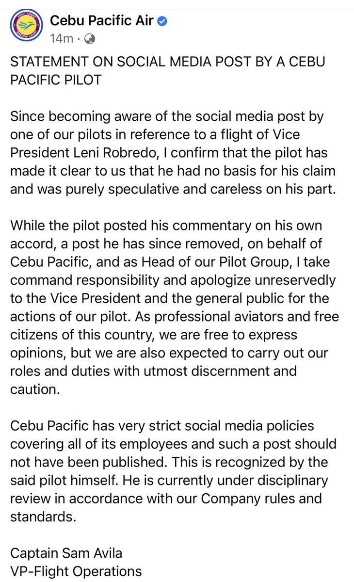 syd_last's tweet photo. No basis for his claim” 
“Purely speculative and careless on his part”
These are just subtle ways of saying that your pilot is lying!

If your pilot can blatantly and publicly fabricate such ‘claim/s’ on his post. What are the assurances that he hasn’t fabricated anything with.. https://t.co/2ifUIcaIVs