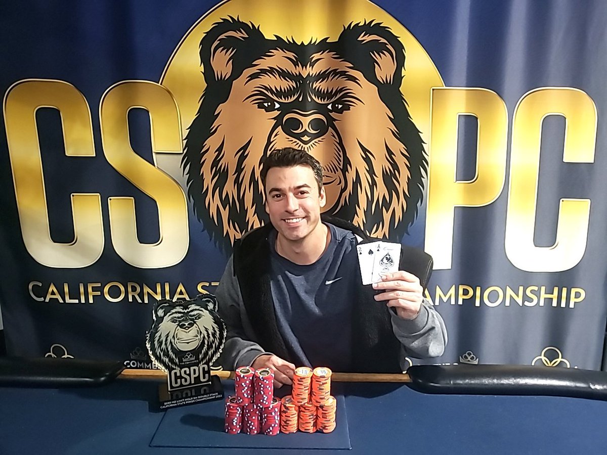 Winner <a href="/robgill86/">Rob Gill</a> took down the $350 No Limit Event <a href="/CommerceCasino/">The Commerce Casino & Hotel</a> in a 5 way chop for $11,770+BEAR Trophy. Congratulations!! See you in the MAIN EVENT!!