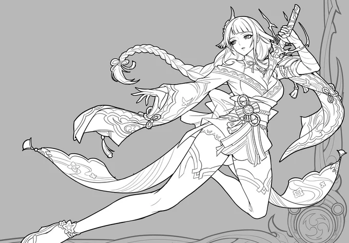 Raiden shogun 
another side is Kamisato Ayaka (check previous post
ks project collab with Manamoon 