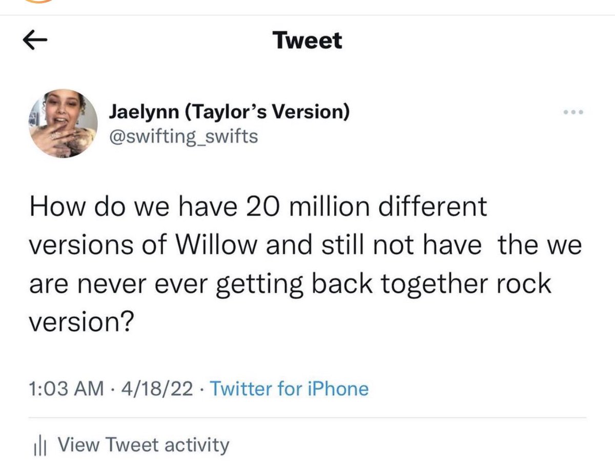 NiaFromTheVault's tweet photo. This!!!
#wearenevergettingbacktogether #TaylorSwift #taylornation #redtaylorsversion https://t.co/2hmjj0aKPc
