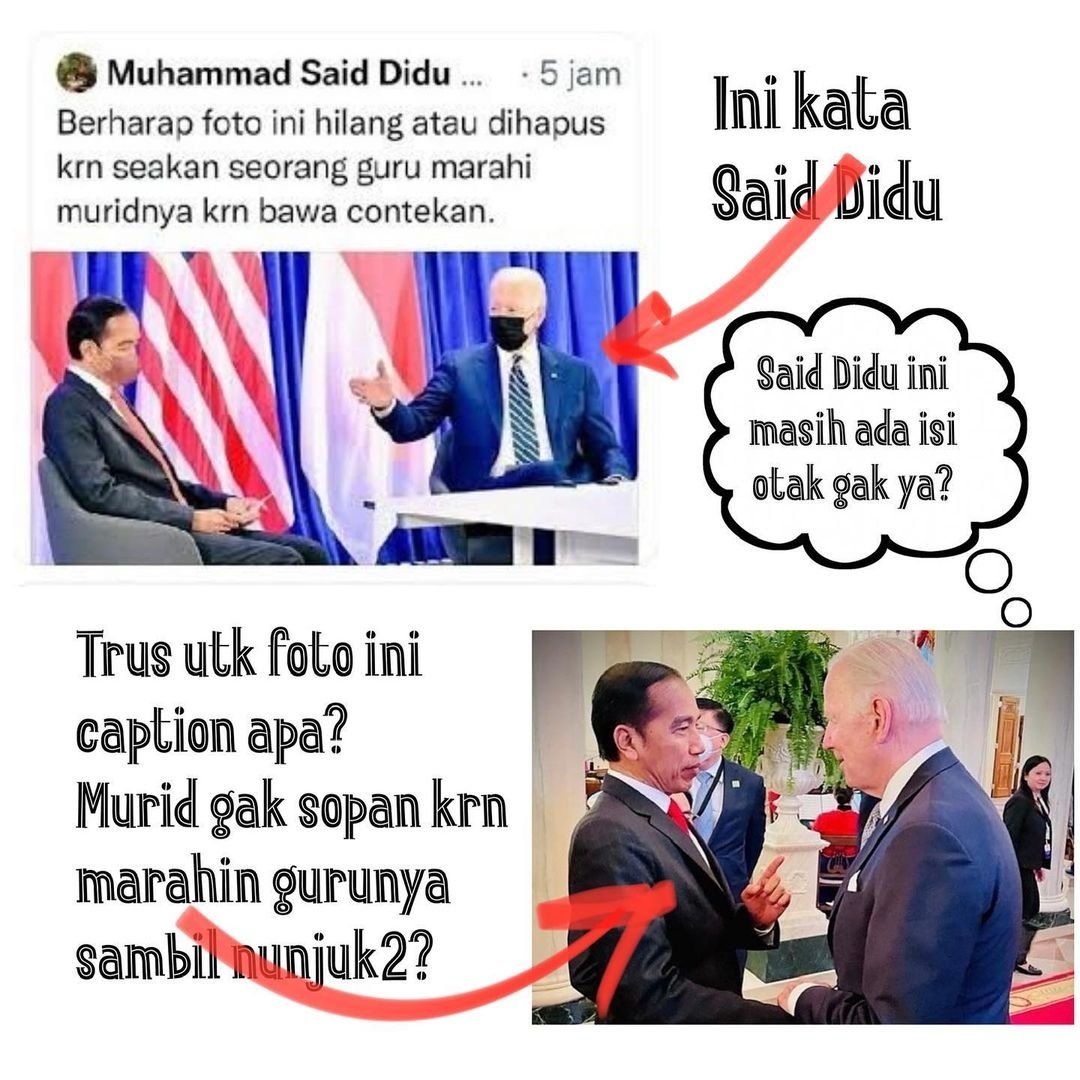 jeffmanguni's tweet photo. Kita MAKLUMI saja OTAK POWER SYNDROME @msaid_didu itu kadang2 korslet,tapi lebih banyak bocornya ya.. Wong ngomong aja mulai ngga lancar, dikit lagilah tanda2nya🤣🤣
@jokowi @sudirmansaid @PKSejahtera @MardaniAliSera @mohmahfudmd @aagym @Fahrihamzah @SBYudhoyono @Triyogo22684337 https://t.co/ucLSNeBPIx