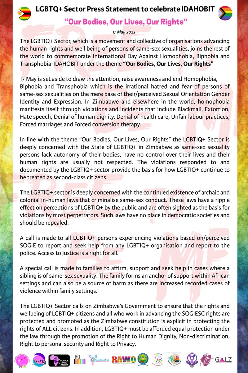 SexualTalk's tweet photo. #OurBodiesOurLivesOurRights #IDAHOBIT2022 #f2bm https://t.co/otjNBVCTHd