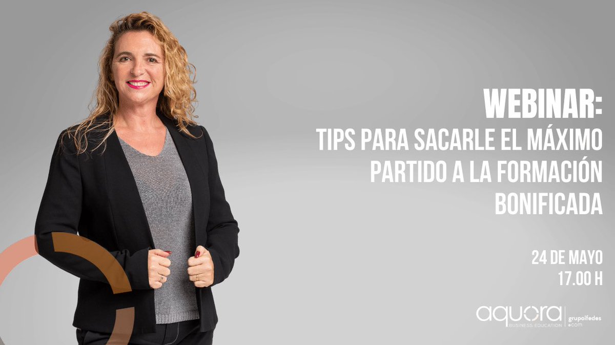AquoraBE's tweet photo. Aprende a sacar todo el partido a la Formación Bonificada! 

Es el momento, es tu momento! 
👉👉👉 https://t.co/OuR0R8VWtE https://t.co/JoRdbpV04S