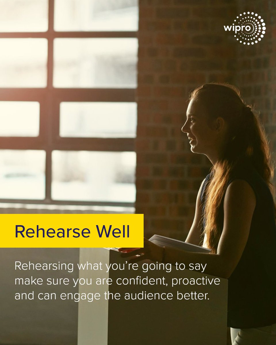 WiproCareers's tweet photo. Let’s keep learning and growing every day. Good luck with your next presentation.
#TuesdayTips #presentationpro https://t.co/vvdOPYbb1e