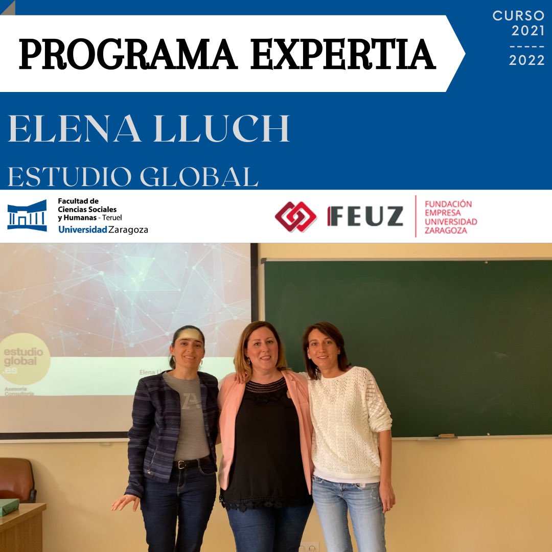 fcsh_teruel's tweet photo. 👩‍🏫 La semana pasada contamos con @elenalluchp de Estudio Global, en otra sesión del #ProgramaExpertia de la @unizar financiado por la @feuzgz . Fue dirigida a los estudiantes de @adeteruel sobre la importancia de las buenas prácticas de recursos humanos en la empresa. https://t.co/WxnhXKigaL