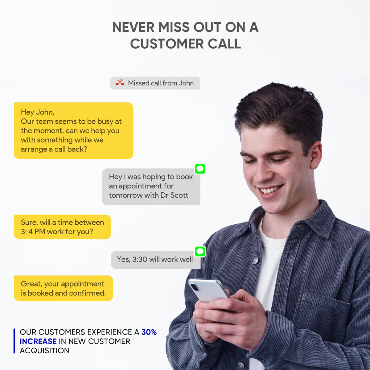 Make sure none of your customer calls are missed by immediately following up with a text message!

#textmessaging #smsmarketing #textmarketing #text #smallbusiness #textingservice #messagingservice #automation #emitrr