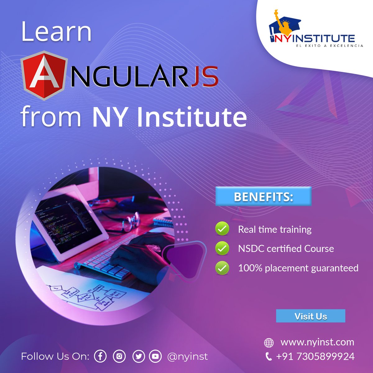 nyinstofficial's tweet image. Learn Angular JS From NY Institute. We provide Real-Time Training, NSDC Certified Course & 100% Placement Guaranteed.
Contact : 7305899924
Mail: contact@nyinst.com #angularjsdevelopment #angularjstraining #angularjs #angularjobs #placementtraining #jobplacement #chennaitraining