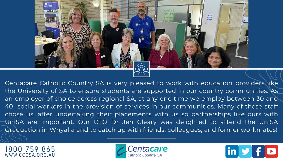 CentacareCCSA's tweet photo. #Partnerships #CountryCommunities #CommunityCollaboration #SocialWork #Students #PromotingStrongerSaferCommunities #CCCSA @UniversitySA https://t.co/G9eVBduimE