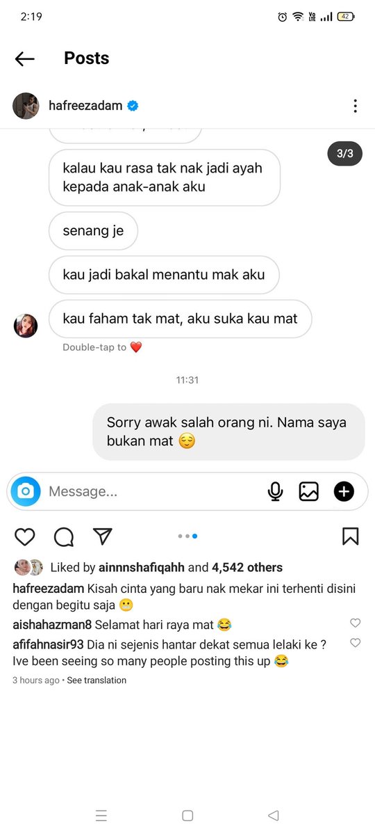 Unexpected la jd cmni. Kita nak gurau gurau je. kot ye pun tutup la gmbr kita mat. kbye!