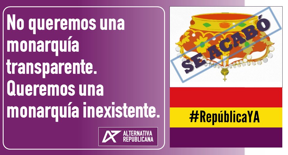 ALTER_info's tweet photo. No queremos una monarquía transparente.
Queremos una monarquía inexistente.
❌👑
#RepublicaYa  🟥🟨🟪 https://t.co/t5MKetzdRN