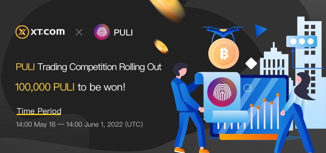 XTexchange's tweet photo. #XTexchange Exclusive 

🏆@Puli_Token Trading Competition Rolling Out, 100,000 PULI to be won!

⏰ Time Period: 14:00 May 18 — 14:00 June 1 (UTC)

Details:
https://t.co/xXwire2BVa https://t.co/hVNVGtNveS