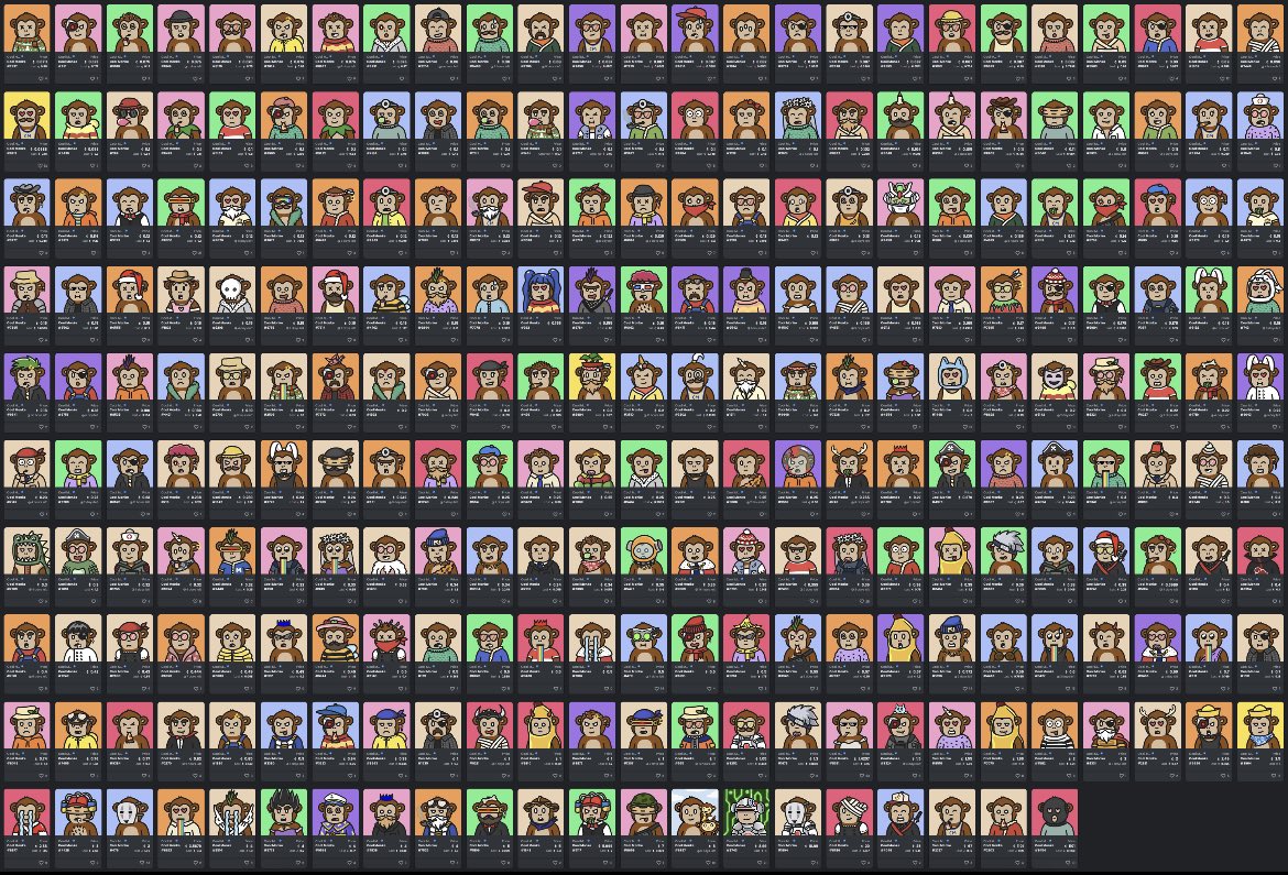 Around 250 listed &amp; big milestones coming soon for <a href="/CoolMonkes/">Cool Monkes 🆒🐵</a>… I can’t wait for the game with the first part releasing soon. Some great prices to add before this rocket ship takes off, LFG monkes🐒🐒 

#NFTs #coolmonkes #Ethereum #P2E