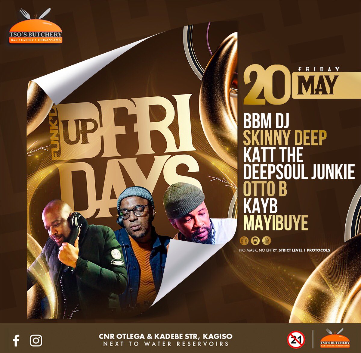 DeepSoulJunkie's tweet photo. Friday: Tso Butchery (Kagiso, West Rand)

Saturday: Cartel Lounge (Diepkloof, Soweto)

Let’s play some music this weekend. https://t.co/FfEsYN1X9q