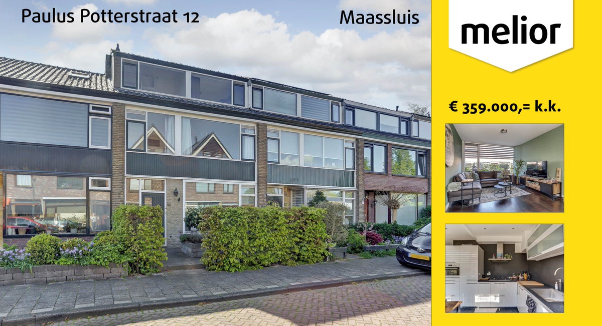 #Nieuw in de #verkoop Paulus Potterstraat 12 Maassluis!
​​​​​​​Laat je verrassen door de ruimte in deze leuke woning, maar vooral ook in de riante achtertuin! Bovendien is er door de nokverhoging een ruime 2e verdieping ontstaan, met 2 extra slaapkamers! 
melior.nl/aanbod/woninga…