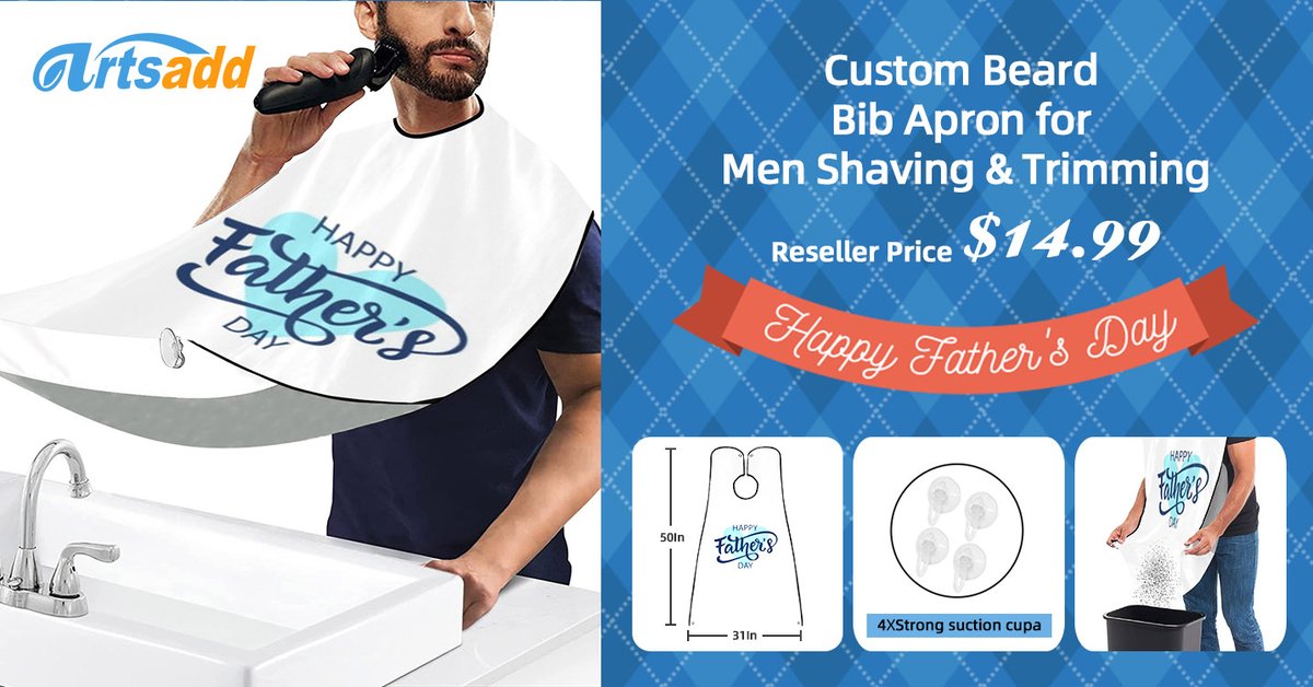 New Custom Beard Bib Apron for Men Shaving &amp; Trimming 💇‍♂️
An Inspired Gift in Father's Day🥰🎁
Create Your Own Design and Sell It Today👇  
artsadd.com/custom/aprons-…
Join Us to become A Reseller💪✅
📬Dropshipping@artsadd.com💕