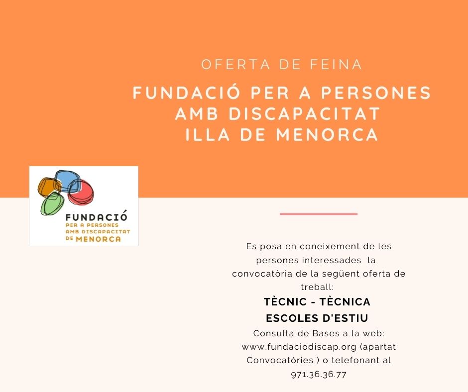 FUNDACIÓ PER PERSONES AMB DISCAPACITAT DE MENORCA tweet media