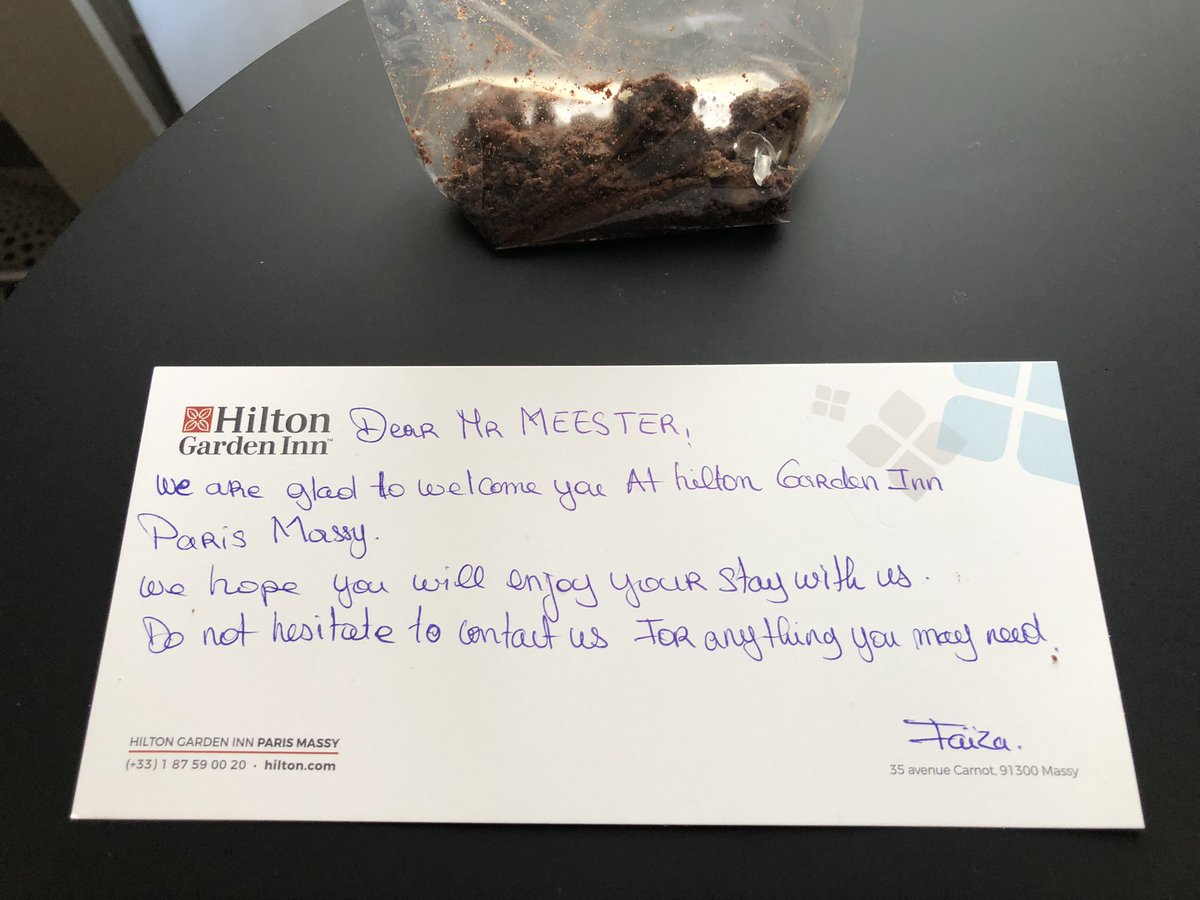 pmeester's tweet photo. Yesterday when I arrived late in Paris, Hilton made me feel very welcome indeed. #HiltonHonours #BrowniesAllEaten https://t.co/nBCMEnbo7F