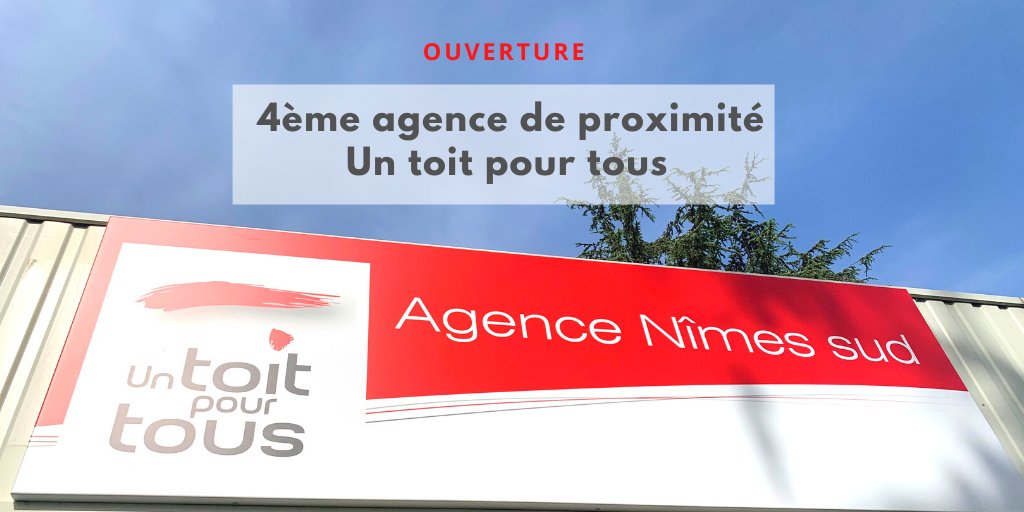 #Qualitédeservice Un toit pour tous ouvre sa 4ème agence de proximité, au parc Delta, au sud de Nîmes. Une nouvelle agence au profit d'une nouvelle organisation territoriale. Rdv prochainement pour l'inauguration ! #logementsocial #untoitpourtous #hlm