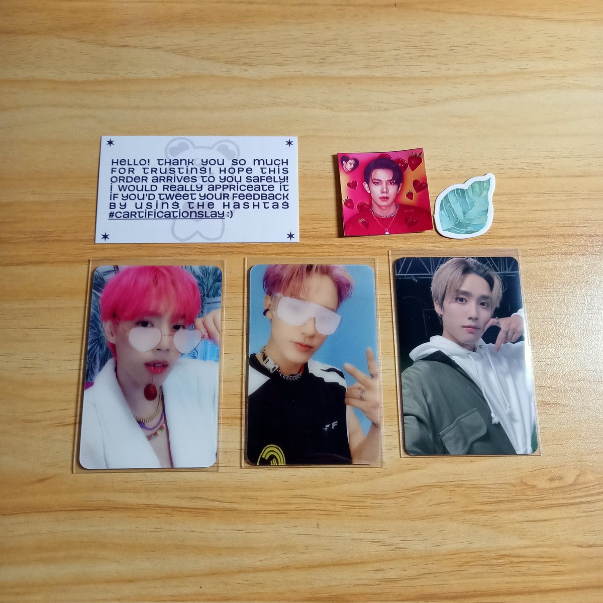 jekscart's tweet photo. 💌 #jeksmail

Received! @cartification 
Thank you Sunwoo, Eric &amp; Jacob came home safely!
Thank you for the freebies :)

#cartificationslay https://t.co/2gLi7MEVcb