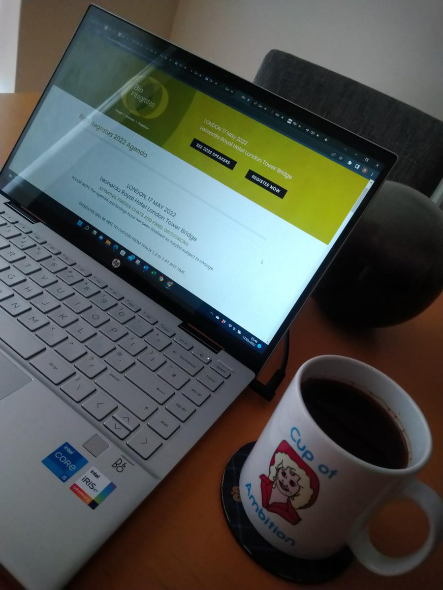 DaveRG47's tweet photo. starting with a #cupofambition b4 @LSIntegrates #BioIntegrates2022 with @claire6thompson @macritchieja @kath_mackay @DiscoveryPark_ @CombeGraham @BW_SciTech @WeArePioneerGrp @Joannagould03 @PhilipCarvil @JamesFryLifeSci @roop_mc et al #biotech #networking #humancollisions https://t.co/qTYF5uOxUR