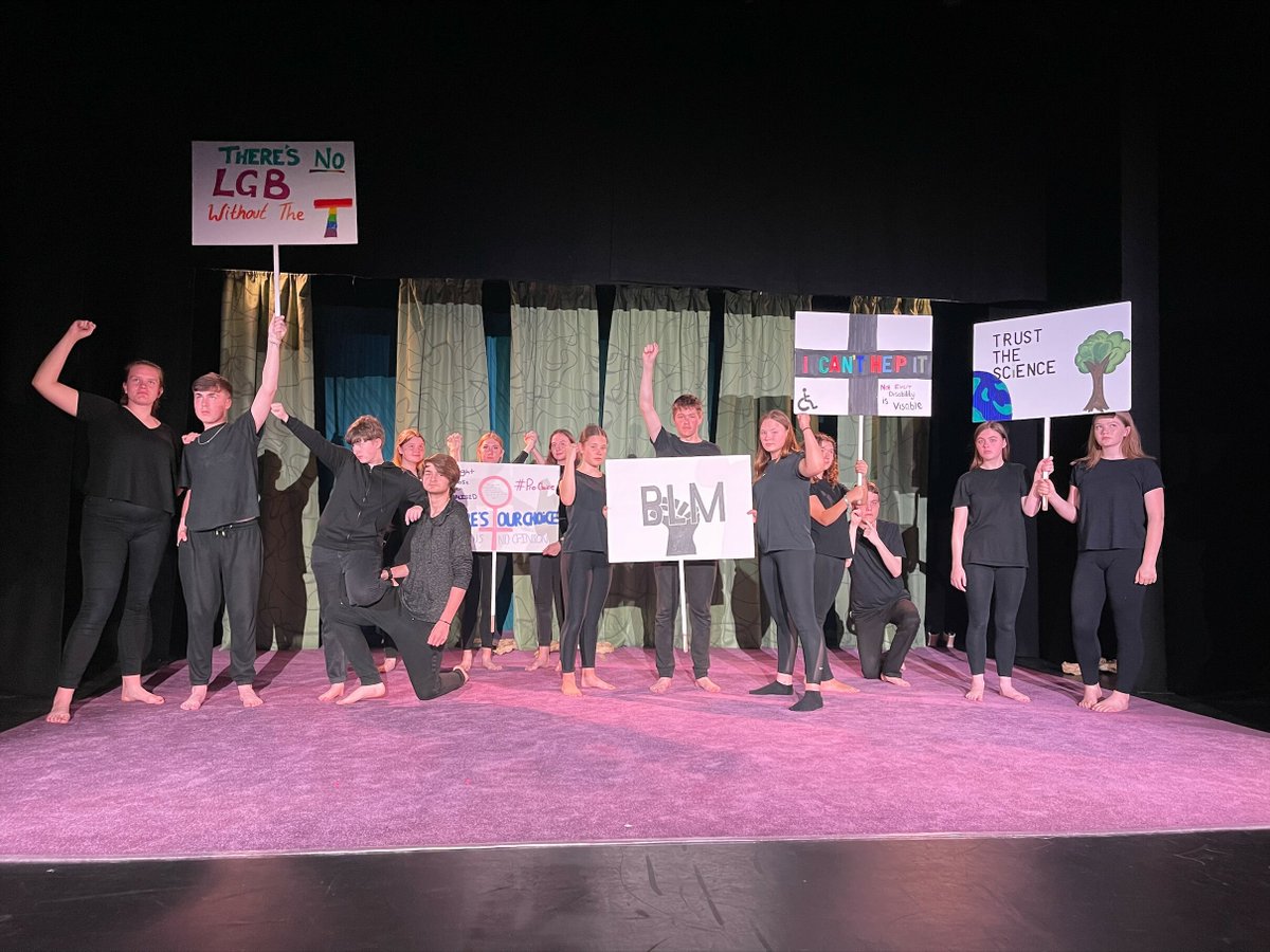 BruntsAcademy's tweet photo. Last night, The Brunts Academy became part of the WOLFPACK. They developed a piece of theatre based on the themes within SHEWOLVES and performed it at the Palace Theatre. The piece was a great success and the students involved did an amazing job! https://t.co/qWXoMAx72w