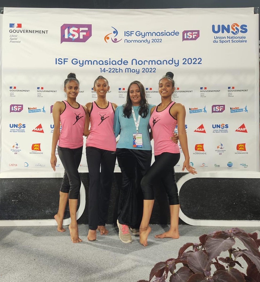 PremierRhythmic's tweet photo. The Indian Rhythmic Gymnastics Team is gearing up with excitement at the @ISFsports Gymnasiade Normandy 2022.
Indian Team 🇮🇳 includes PRGA Rhythmic Gymnast Nishka Kale
Indian RG Team Coach - PRGA Founder, Chief Coach &amp; International Judge Varsha Upadhye ⭐️ #isfgymnasiade2022 https://t.co/cPUHEg6fFP