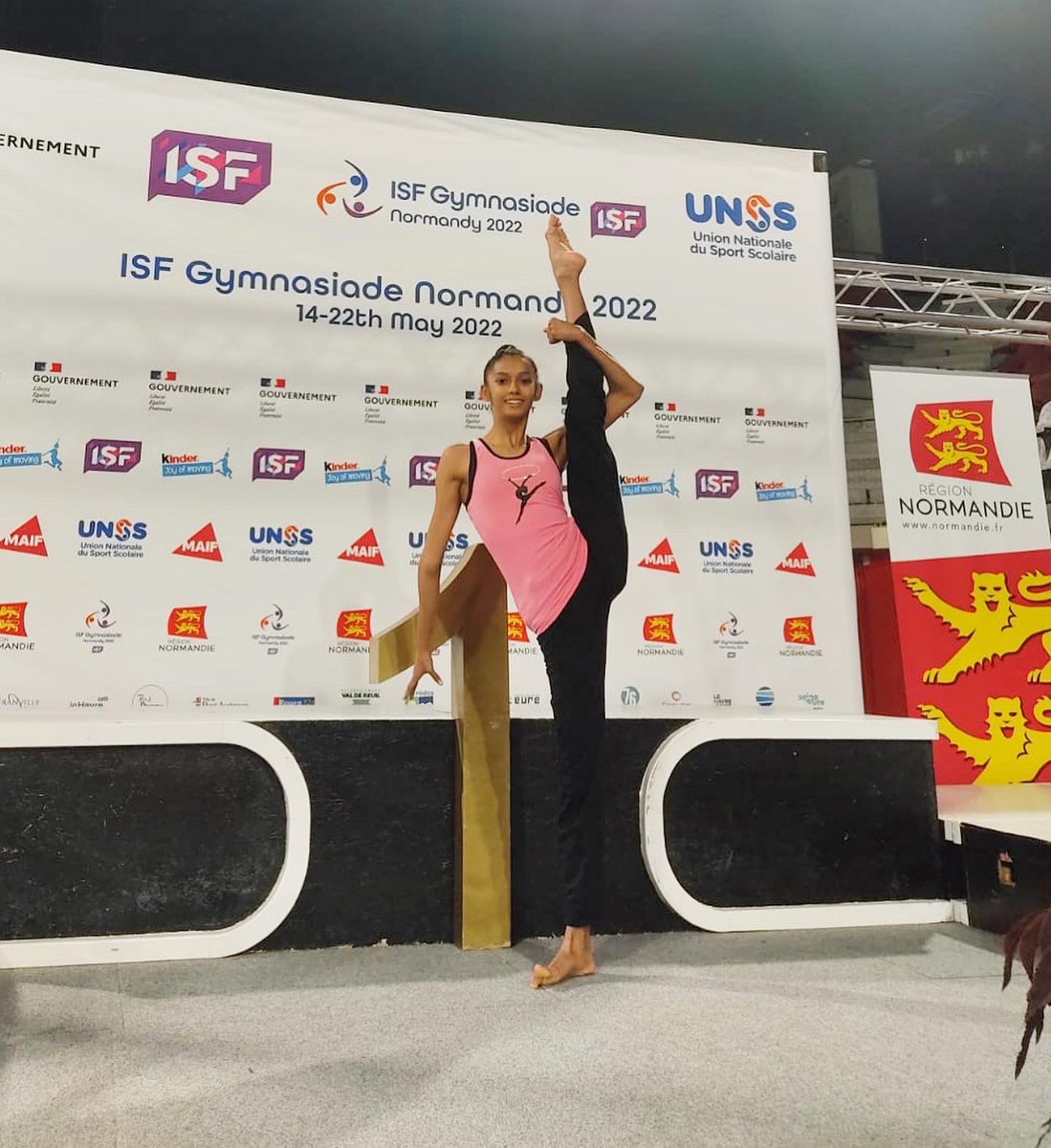 PremierRhythmic's tweet photo. The Indian Rhythmic Gymnastics Team is gearing up with excitement at the @ISFsports Gymnasiade Normandy 2022.
Indian Team 🇮🇳 includes PRGA Rhythmic Gymnast Nishka Kale
Indian RG Team Coach - PRGA Founder, Chief Coach &amp; International Judge Varsha Upadhye ⭐️ #isfgymnasiade2022 https://t.co/cPUHEg6fFP