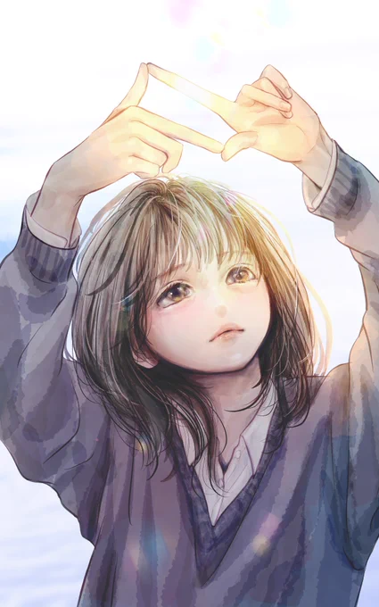 過去絵で表情が気に入ってる女の子4枚 