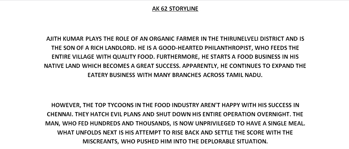 Here's the storyline of #AjithKumar #AK62 according to Kumudham magazine