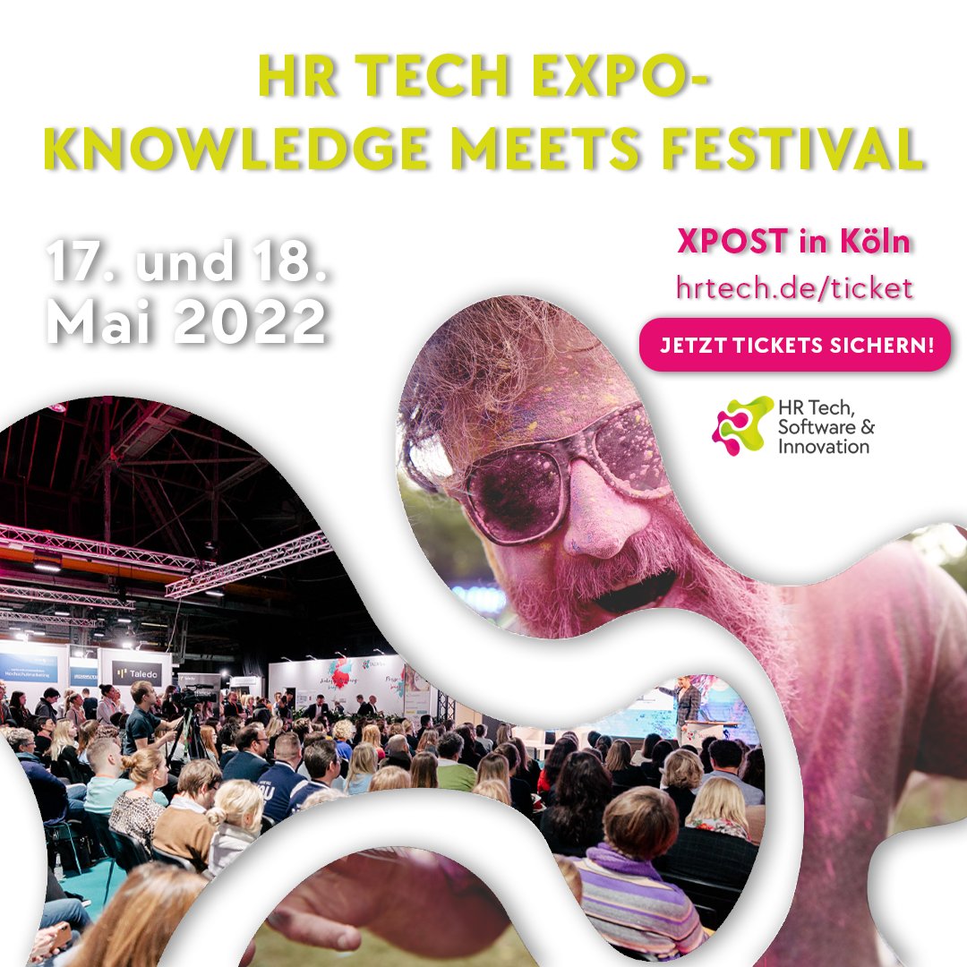 ✅THE DAY✅

Gleich ist es endlich soweit: Die Türen der ersten #HRTech öffnen sich für Euch in der Kölner #XPost am 17.+18. Mai.

👉Sei dabei und sicher Dir heute noch dein Ticket: lnkd.in/enD2wjnj

Wir freuen uns auf dich!
Dein HR Tech-Team