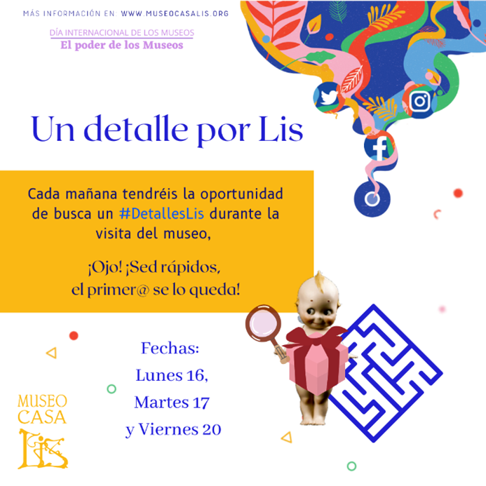 museocasalis's tweet photo. ¡Muy buenos días, Mundo! Bienvenidos a este martes en el que continuamos con nuestra #yincana, #EducaLis, #SorteandoLis y más, mucho más en esta, vuestra #casa, para celebrar el #DiaInternacionalDeLosMuseos #DIM 2022🥳🎉

Te esperamos en el #museo, #ElCafeDeLis y #LaTiendaDeLis🏠 https://t.co/zJgfV9Gcjw