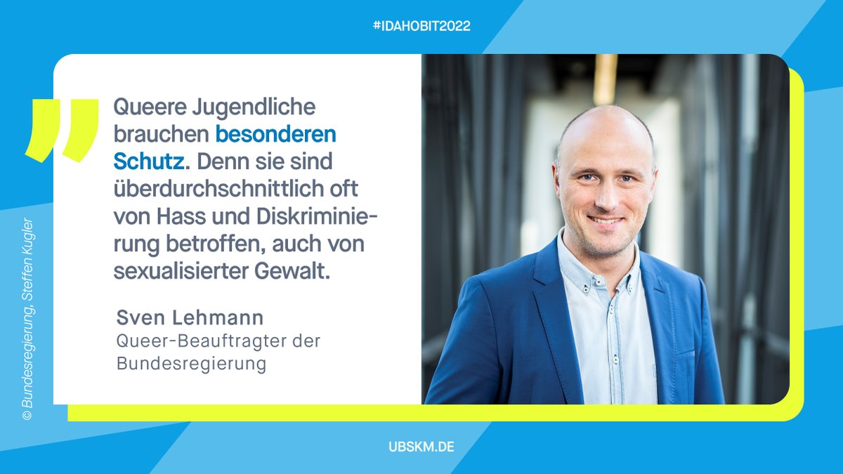 !B Queere Kinder &amp; Jugendliche haben statistisch gesehen ein erhöhtes Risiko, sexualisierte Gewalt zu erleben. Um dies zu ändern müssen wir Erwachsene sensibilisieren, Fachkräfte weiterbilden und Kinder &amp; Jugendliche stärken, zum Beispiel durch Aufklärung für alle. #IDAHOBIT2022